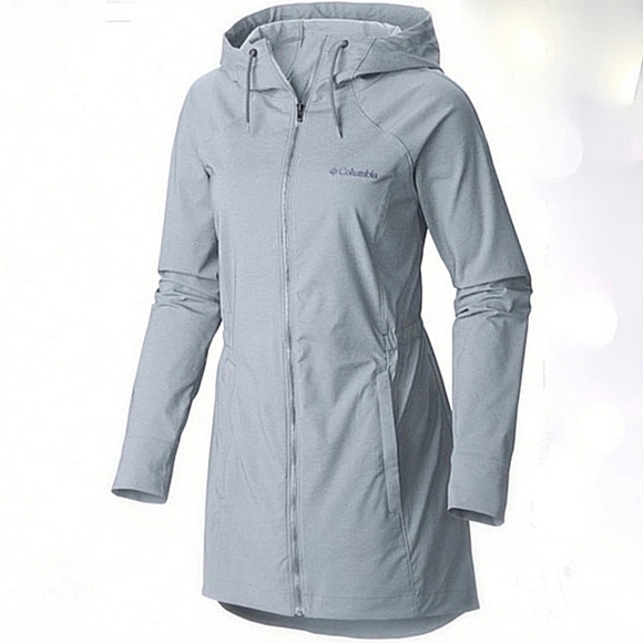 Columbia "Pine Orchard" Long Softshell Lightweight Jacket Grey | Women's Size S - Picture 3 of 12